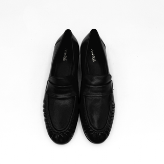York Ruched Leather Loafers