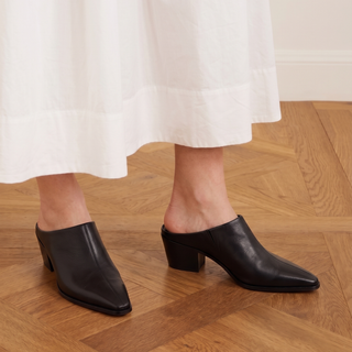Carla Leather Western Mules