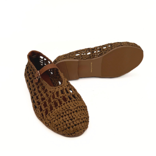 Elaina Raffia Mary Janes