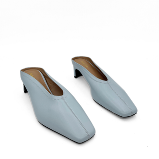 Junie Heeled Leather Mule