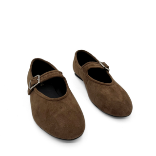 Ashley Suede Mary Jane Flats