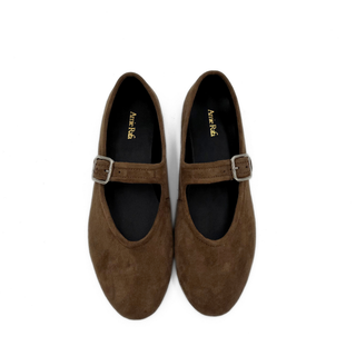 Ashley Suede Mary Jane Flats