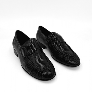 York Ruched Leather Loafers