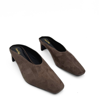 Junie Heeled Suede Mule