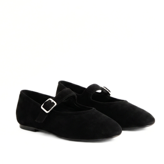Ashley Suede Mary Jane Flats