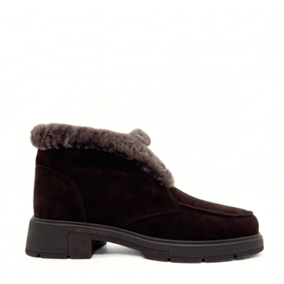 Meredith Suede Shearling Ankle Boot