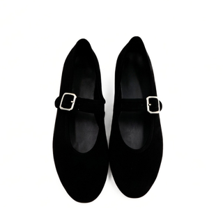 Ashley Suede Mary Jane Flats