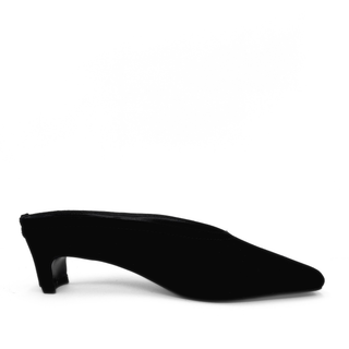 Junie Heeled Suede Mule