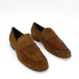 York Ruched Suede Loafers