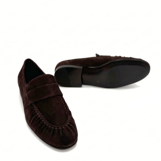 York Ruched Suede Loafers