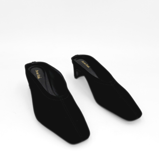 Junie Heeled Suede Mule