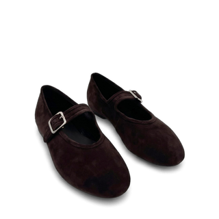 Ashley Suede Mary Jane Flats