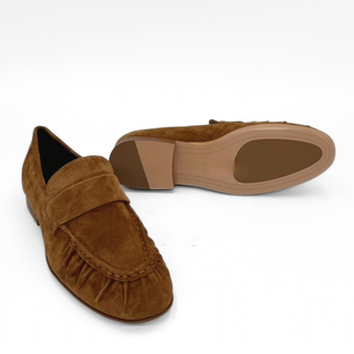 York Ruched Suede Loafers