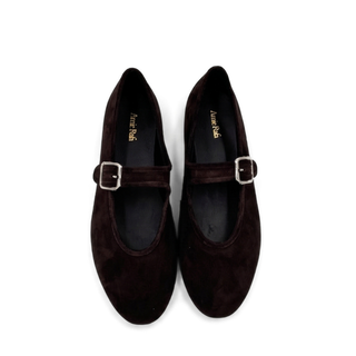 Ashley Suede Mary Jane Flats