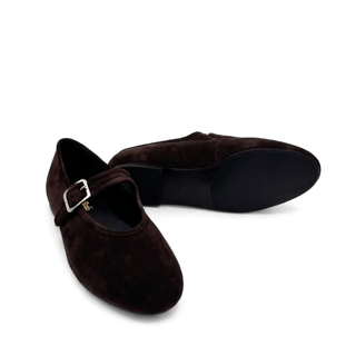 Ashley Suede Mary Jane Flats
