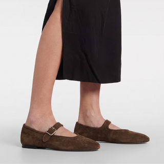 Ashley Suede Mary Jane Flats