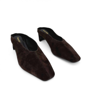 Junie Heeled Suede Mule