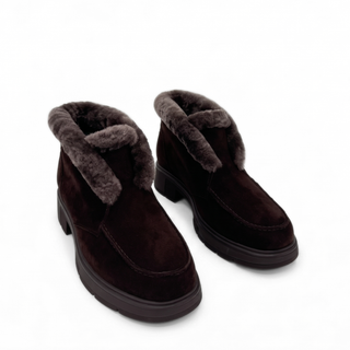Meredith Suede Shearling Ankle Boot