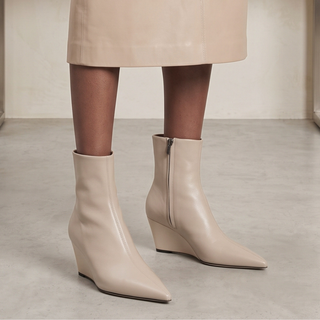 Jody Leather Wedge Boots