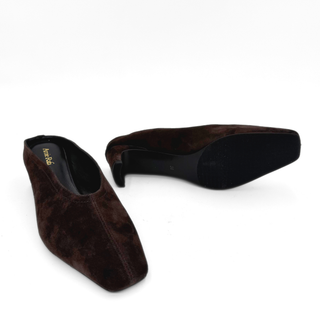 Junie Heeled Suede Mule