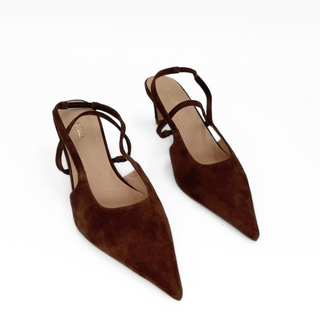 Connie Slingback Suede Heels