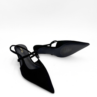Connie Slingback Suede Heels