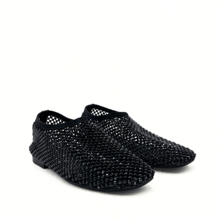 Delilah Rhinestone Mesh Flats