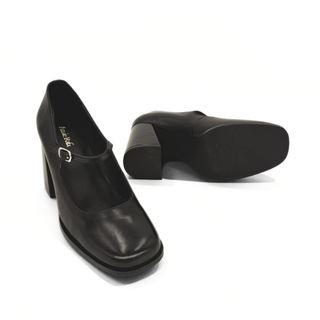 Jackie Leather Mary Jane Heels