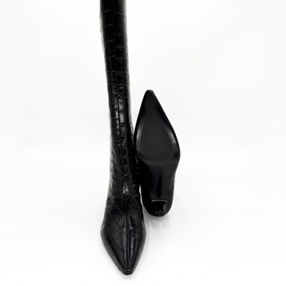 Ari Knee-High Glossed Leather Boots
