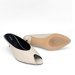 Audrey Peeptoe Leather Mules