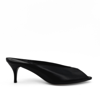 Audrey Peeptoe Leather Mule