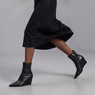 Jody Leather Wedge Boots