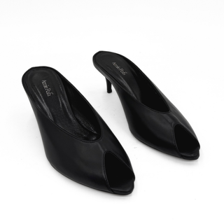 Audrey Peeptoe Leather Mule