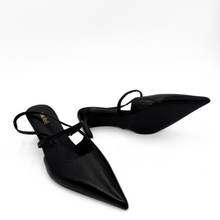 Connie Slingback Leather Heels