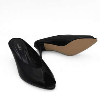 Audrey Peeptoe Leather Mule