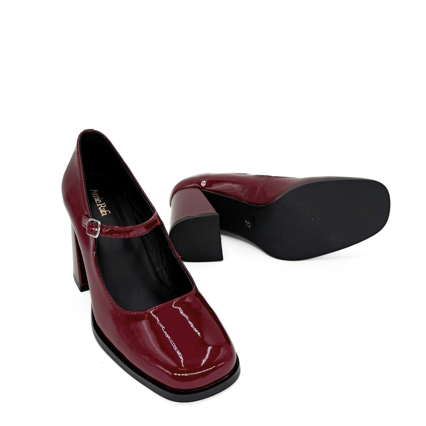 Jackie Mary Jane Heels in Burgundy Jackie Mary Jane Heels in Burgundy