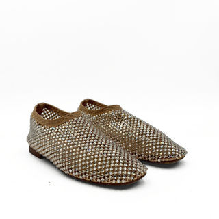 Delilah Rhinestone Mesh Flats