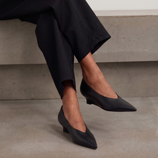 JoJo Leather Wedge Pumps
