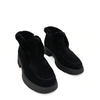 Meredith Suede Shearling Ankle Boot